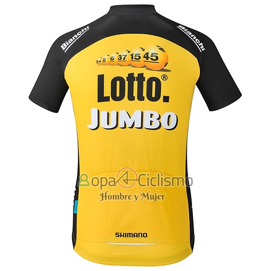 Lotto NL Jumbo Ropa Ciclismo Culotte Corto 2017 Mangas Cortas Jumbo AMarillo